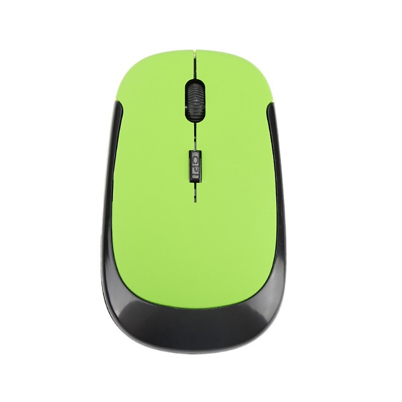 Centechia 2.4 GHz draadloze muis Usb-ontvanger ultradunne Slim Mini Draadloze Optische Muis Muizen voor Laptop PC Optische Gaming muis: green