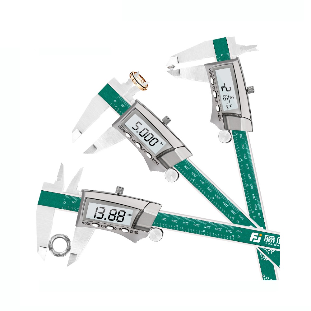 Digital Vernier Caliper 0-150mm Scale 0.01mm Accuracy mm/inch/fraction Display