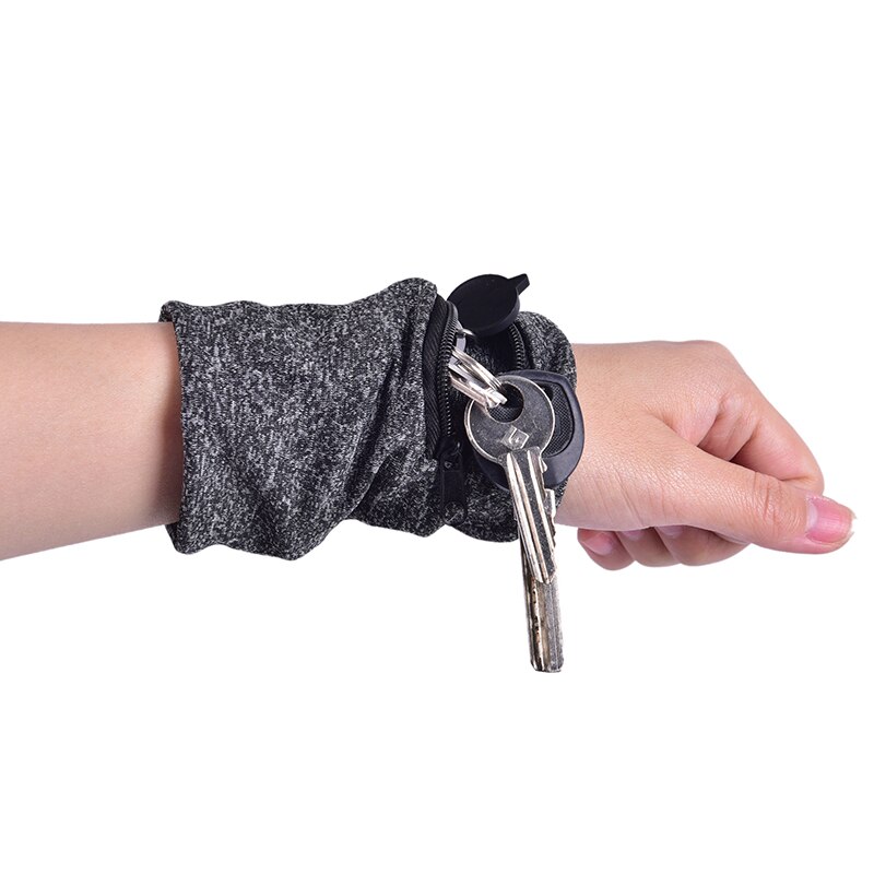 Håndled pung pose håndledsstøtte lomme armbånd badminton tennis svedbånd fitnesscenter cykling løb telefon armbånd taske
