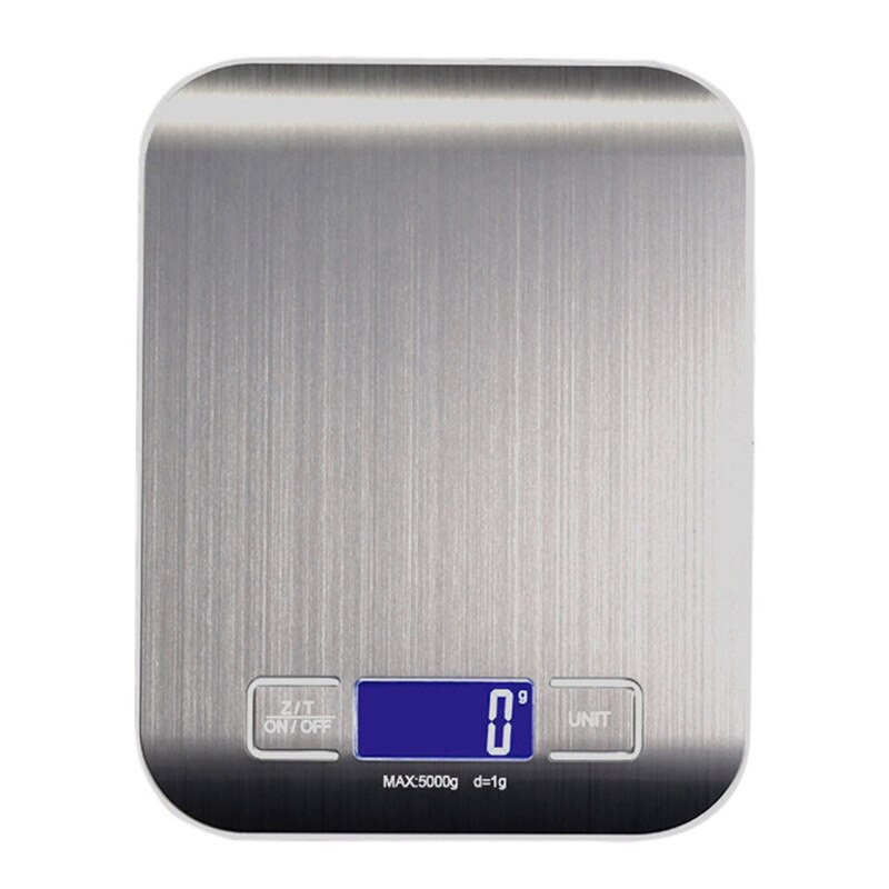 LCD Kitchen Digital Scale Electric Mini Food Scale 11lb Digital Kitchen Weight Grams and Ounces for Baking Cooking Scales: White