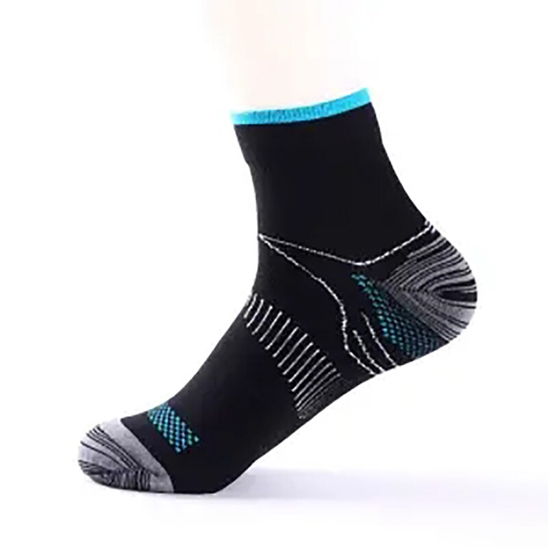 USHINE Sports Men Women Unisex Foot Compression Socks For Plantar Fasciitis Heel Spurs Arch Pain Breathable Socks: HeiLan / EU34-39