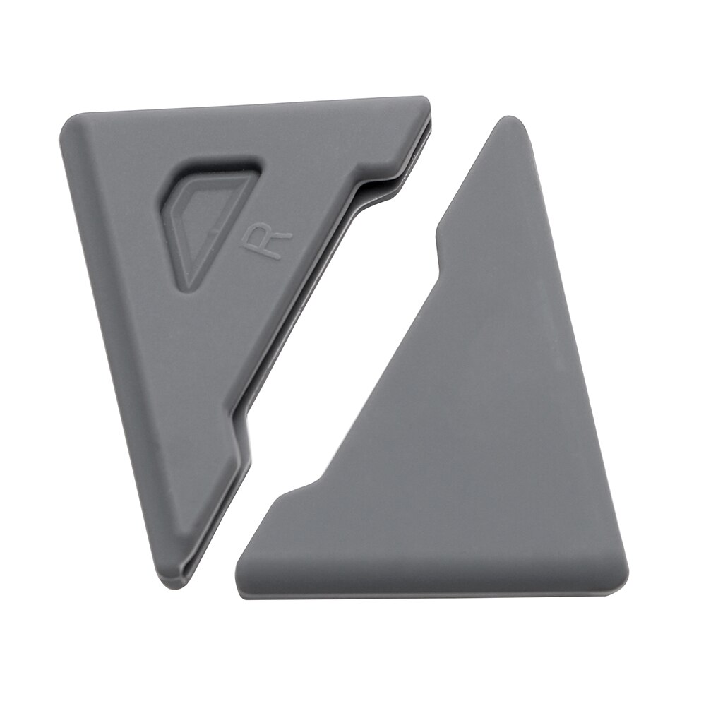 YOSOLO-2 unid/set de silicona para el cuidado automático, parachoques antiarañazos para esquina de puerta de coche, funda de protección contra choques, Protector contra arañazos: Gris