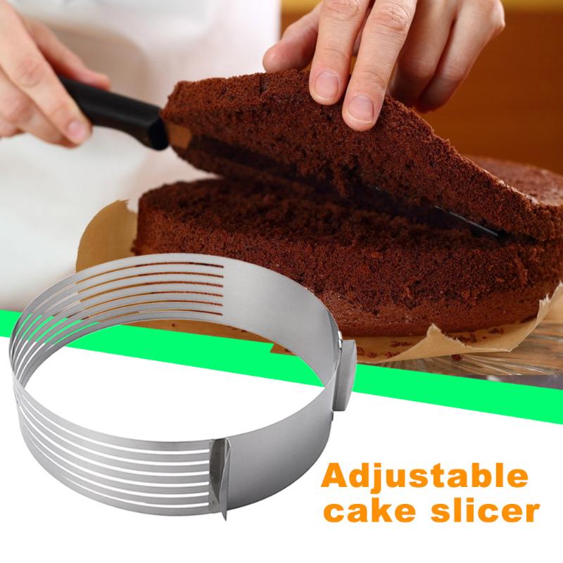 Adjustable Cake Layered Cutter Slicer Stainless Steel DIY Round Bread Cake Mould Tool Kitchen Baking Accessories