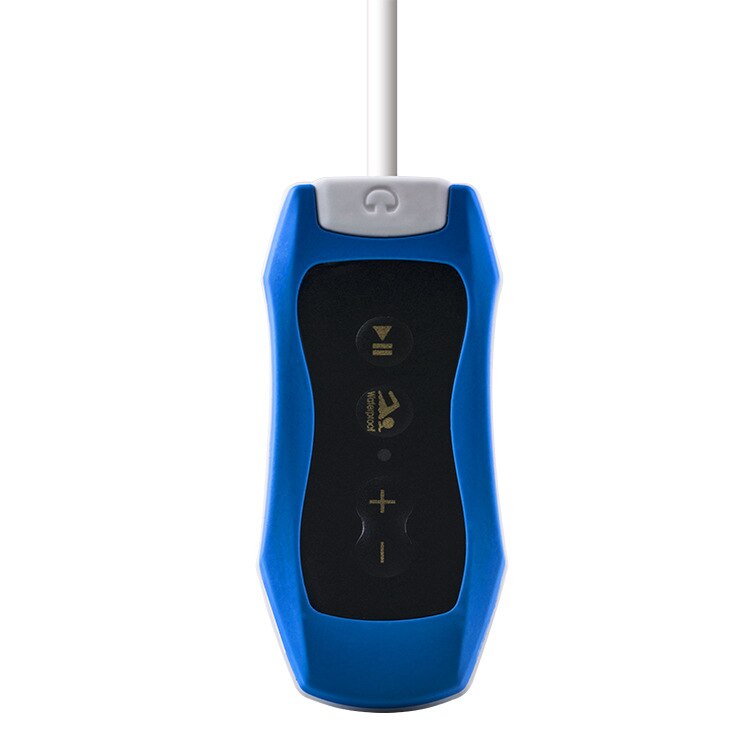 Waterproof ipx 8 clip  mp3 player fm radio stereo sound 8g swimming diving surfing cycling sports music player: Blue