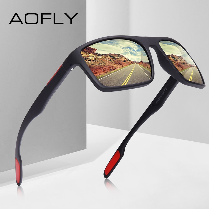 AOFLY ultra-léger TR90 lunettes De soleil polarisées hommes pilote nuances mâle Vintage lunettes De soleil pour hommes Spuare lunettes Gafas De Sol