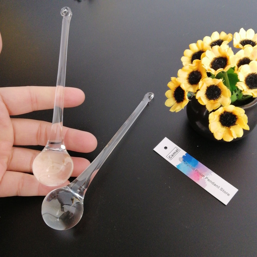 Camal 10Stck 150mm Klar Waterdrop Regentropfen Kronleuchter Kristall Glas Decke Lampe Beleuchtung Anhänger Teil Hängen Träne Prismen