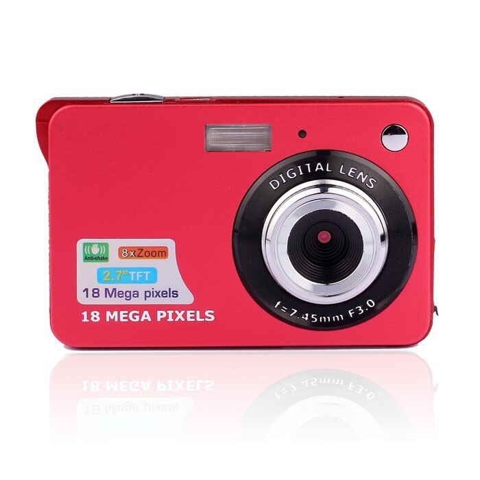 KaRue DC-530I 18Mp Max 5Mp CMOS capteur appareils photo numériques 8x Zoom numérique et batterie au Lithium rechargeable 2.7 pouces écran: Rouge