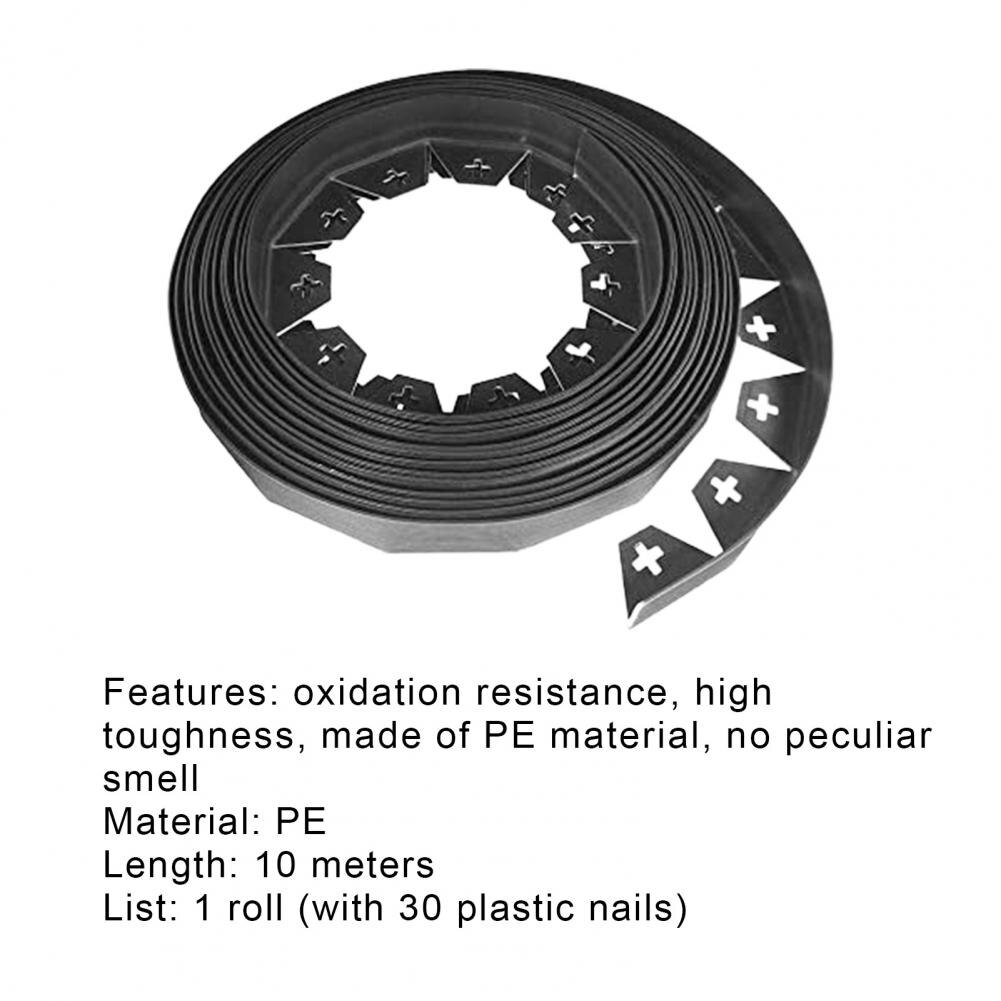 Landscape Edging No Dig Flexible Plastic Weather Resistant Garden Paths Border for Garden