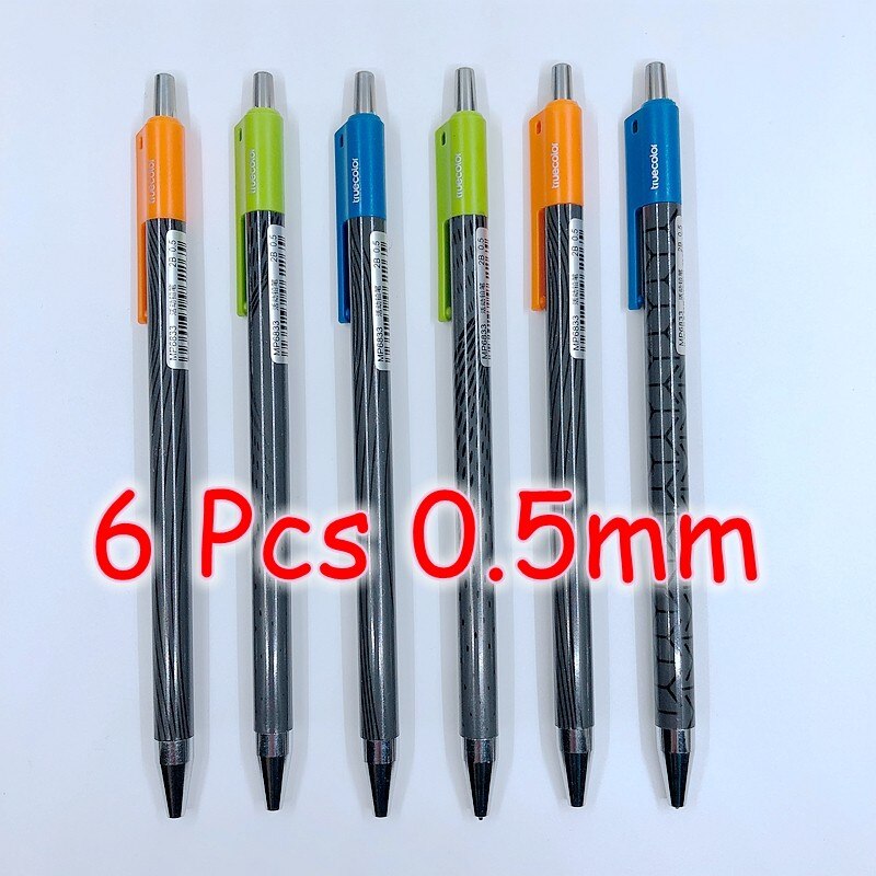 (6 Pieces/Lot) Cute Korean Stationery Plastic Mechanical Pencil 0.5mm 0.7mm Drawing Pencils For School Office Stationery MP6833: 6 Pieces 0.5mm