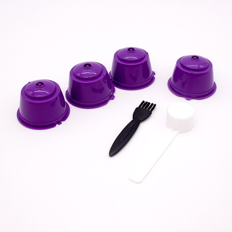 4 Uds cápsulas de café reutilizables para Caffitaly cápsulas de café rellenables de plástico aptas para filtro de café Caffitaly