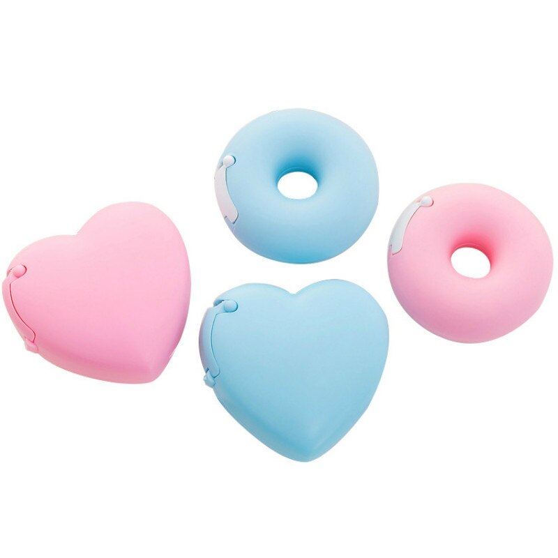 Candy Color Masking Tape Cutter Cute Kawaii Love Heart Donut Shape Washi Tape Cutter Office Tape Dispenser Office School Supply