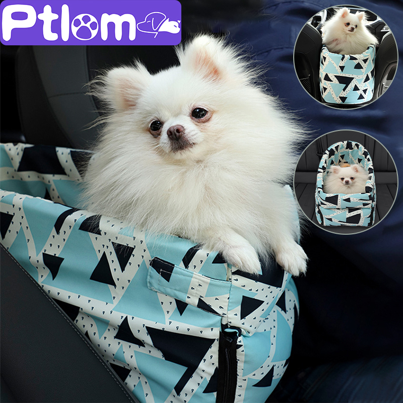 Asiento de coche portátil para perros y gatos pequeños, caja de seguridad con reposabrazos, Control Central, antideslizante