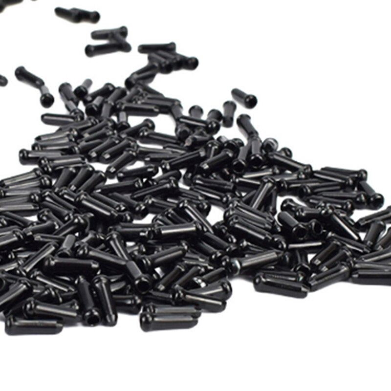 20Pcs Bike Remkabel Cap Draad End Cap Aluminium Lijn Innerlijke Kabel Cap Voor Brake Shift Derailleur Road Fiets accessoires: 20PC-Black