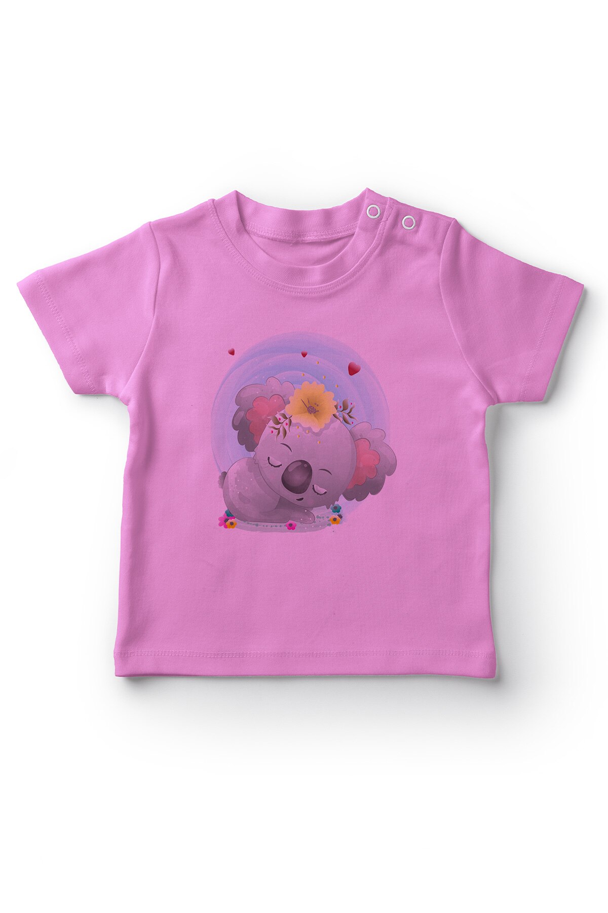 Angemiel baby slapende koala baby meisje t-shirt roze