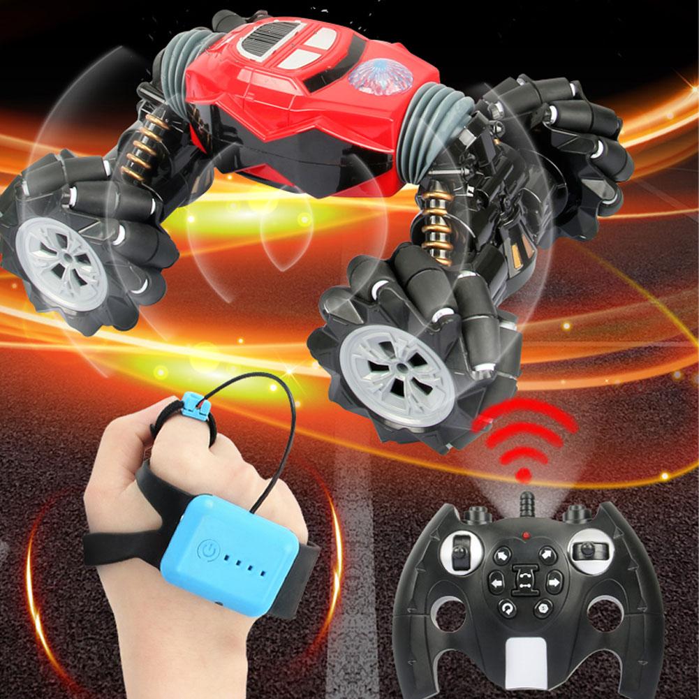 1:14 Afstandsbediening Auto 2.4Ghz Gebaar Sensing Drift Stunt Draaien Off-Road Voertuig Speelgoed Met Horloge Control Light muziek