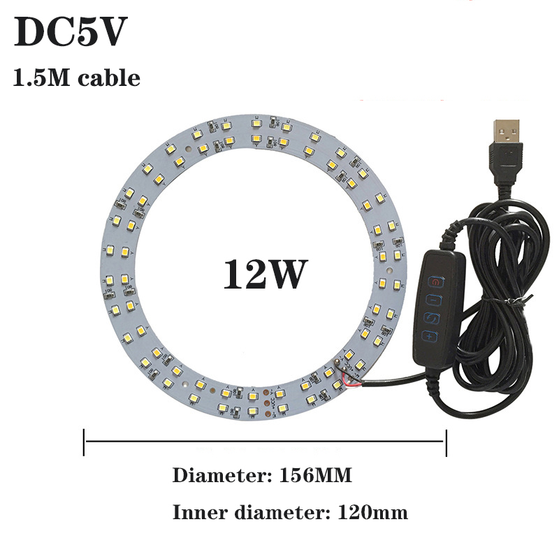 1 ST LED Chips DC5V Dimbare Lichtkaart 5730SMD Enkele/Drie Kleur LED lichtbron 10 W/12 W Met USB Dimmer Controller 1.5 m lijn: Roze