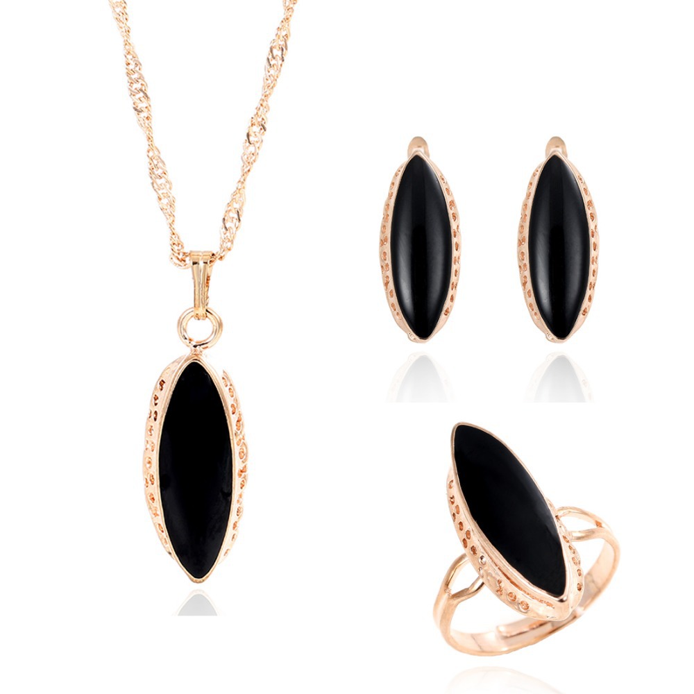 Neue Champagner Gold Farbe Kristall Kirsche Schmuck setzt Für Frauen Hochzeit Party Einstellbare Ring Schlüsselbein Kette Zweig Ohrringe: F230