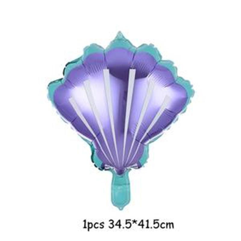 5/10pcs Coquillages Ballon D&#39;hélium Feuille Océan Sirène Thème Pour Bébé Douche Anniversaire Mariage Hawaii Fête De Plage D&#39;été Fournisseurs