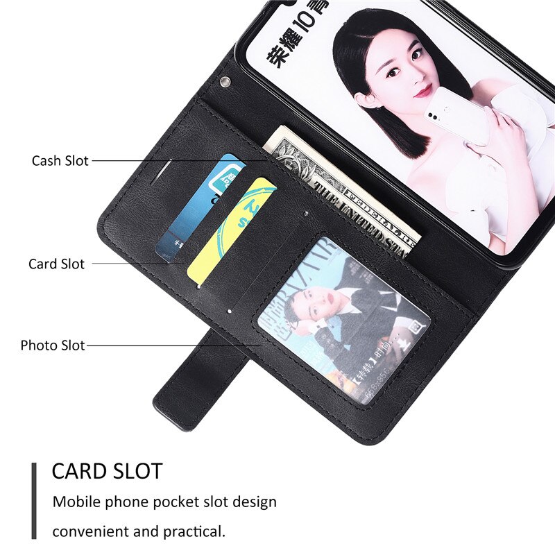 Honor 10 lite hoesje huawei honor 10 lite leren hoesje voor fundas huawei honor 10 lite hry -lx2 hoesje magnetische flip wallet cover