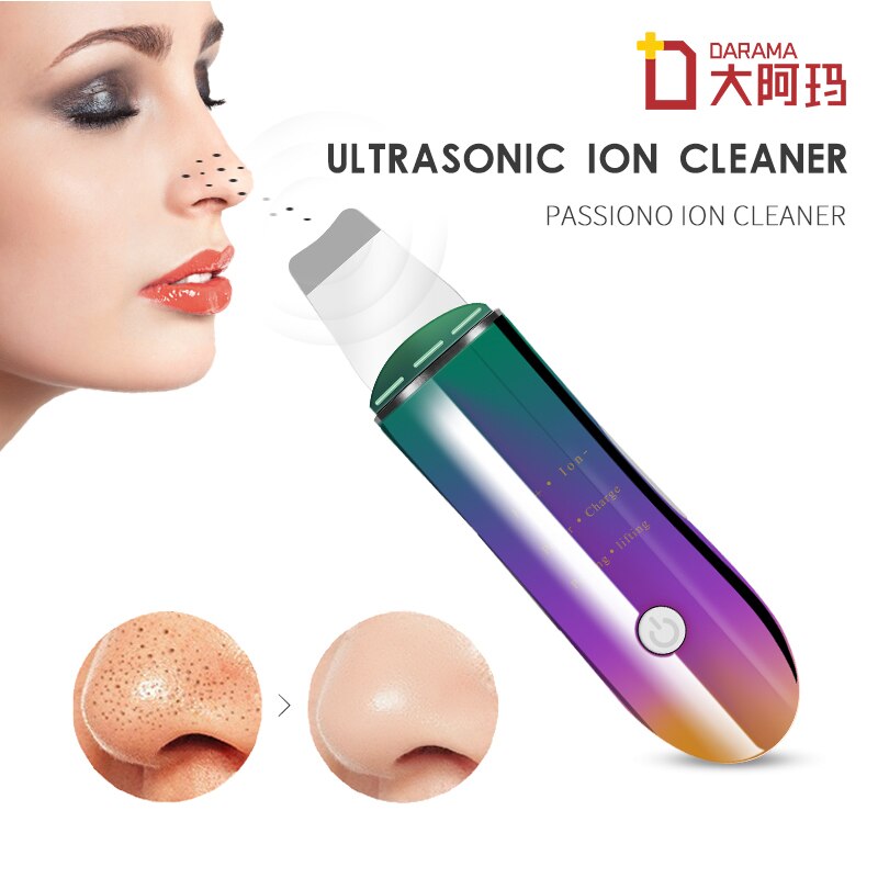 2021New Ultrasone Huid Scrubber Diepe Gezicht Reinigingsmachine Peeling Schop Facial Pore Cleaner Gezicht Huid Scrubber Lift Machine