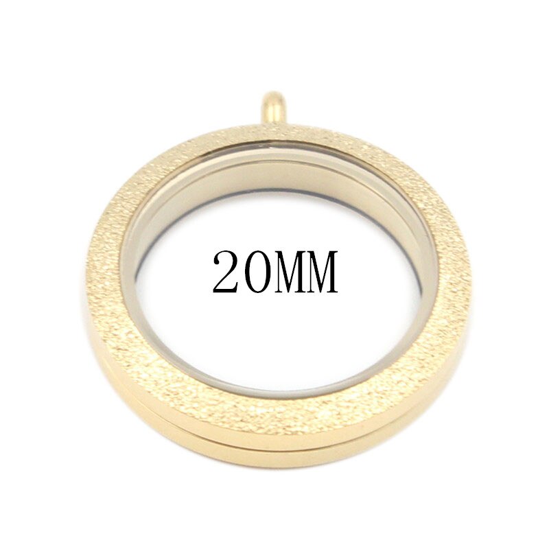 Medallón flotante de acero inoxidable con tornillo brillante de arcoíris para mujer, Medallones DE RECUERDO DE dijes flotantes, joyería: 20mm gold