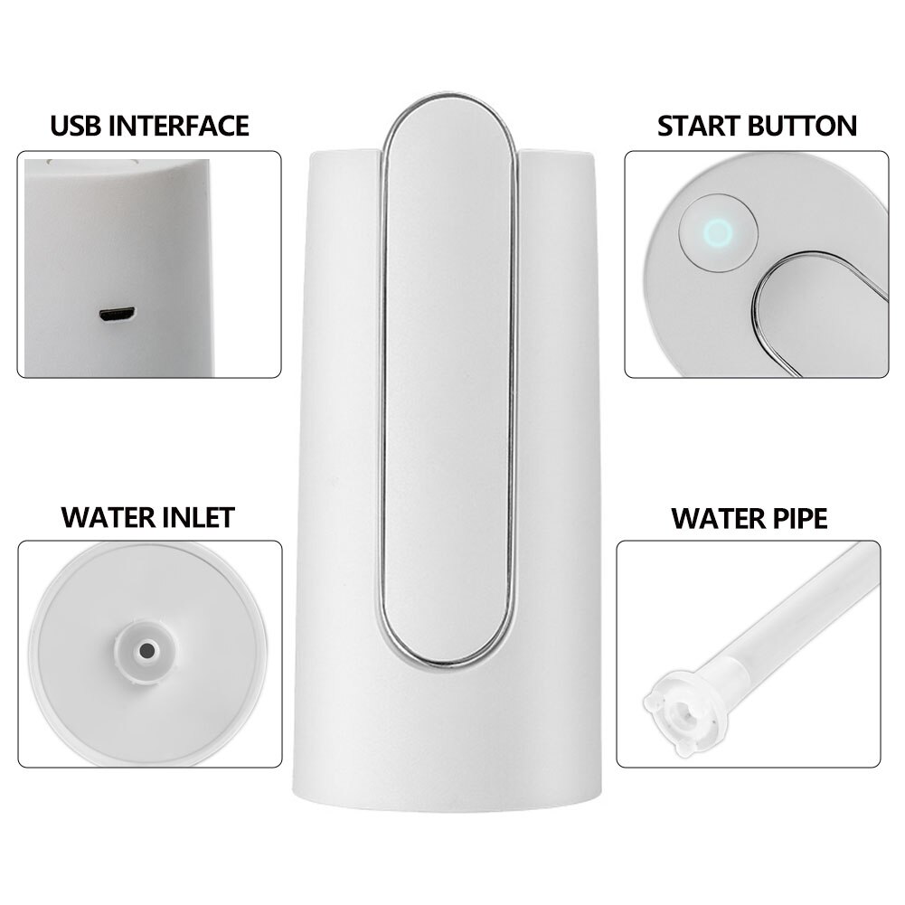 Electric Water Pump Camping USB Charging Home Office Gallon Bottle Universal Folding Portable Automatic Dispenser Drinking