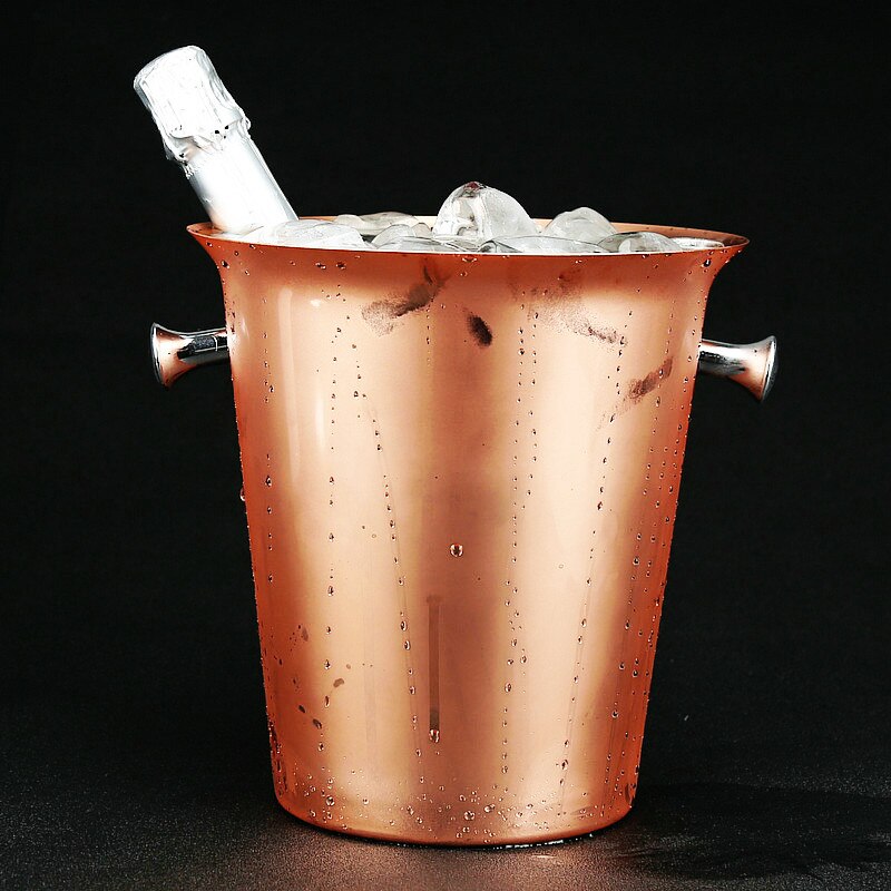 Stainless Steel Ice Bucket 5L Plated Rose Gold Champagne Bucket Copper Plated Ice Bar Champagne Buckets