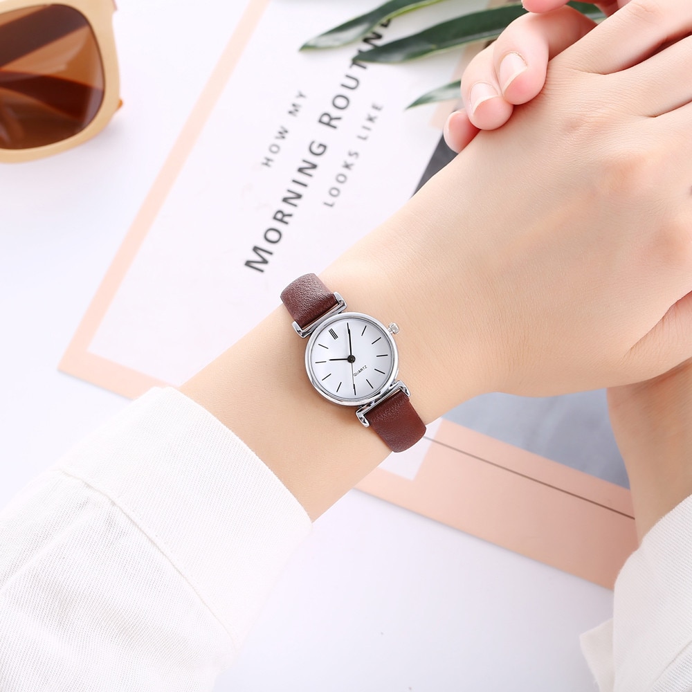 Relogio Feminino vansvar Watch Women Casual Quartz Leather Band Newv Strap WristWatch Small Dial Saat Reloj Mujer