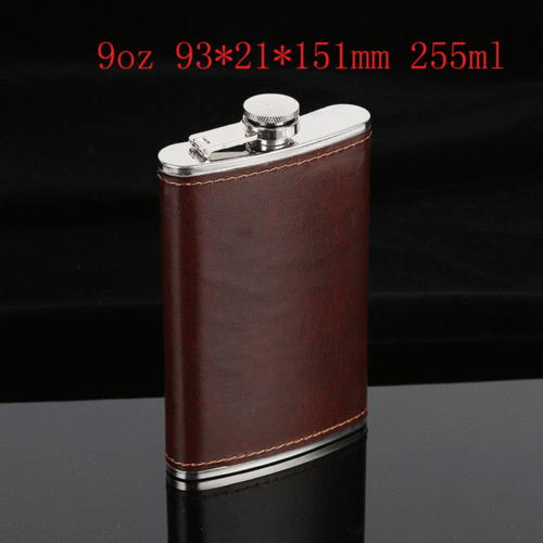 Hip Flask 5-10 oz Hip Flasks Whisky Flasks Wine Liquor Alcohol Bottle Mens: 9oz