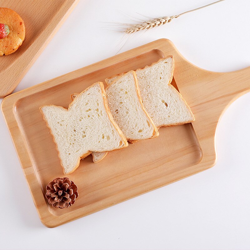 Wooden sushi tray drink coffee cake beech snack wooden plate pizza plate Japanese tableware
