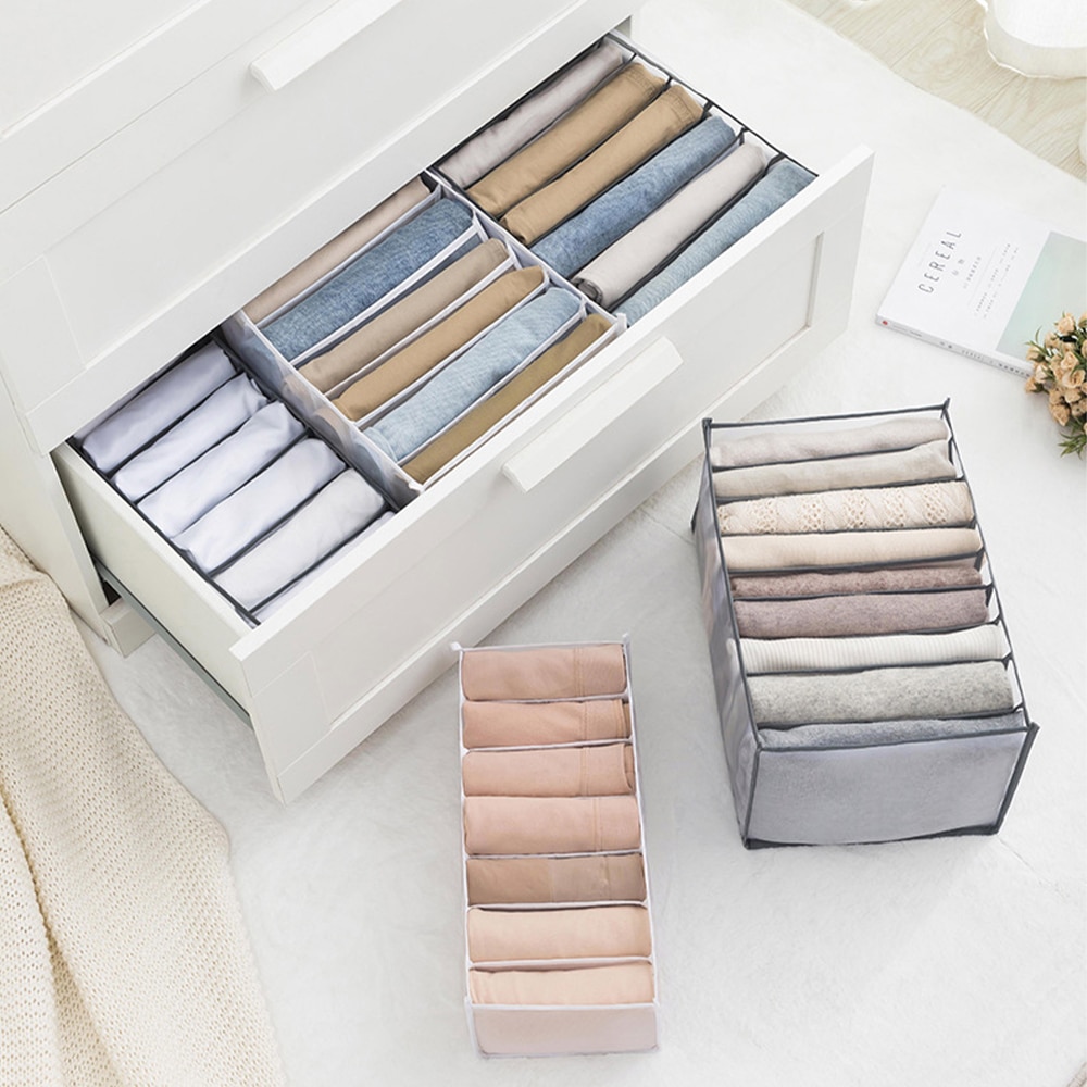 1PC Home Closet Organizer Voor Ondergoed Sok Kast Divider Opbergdoos Organizer voor kleding Opvouwbare Lade Organizer