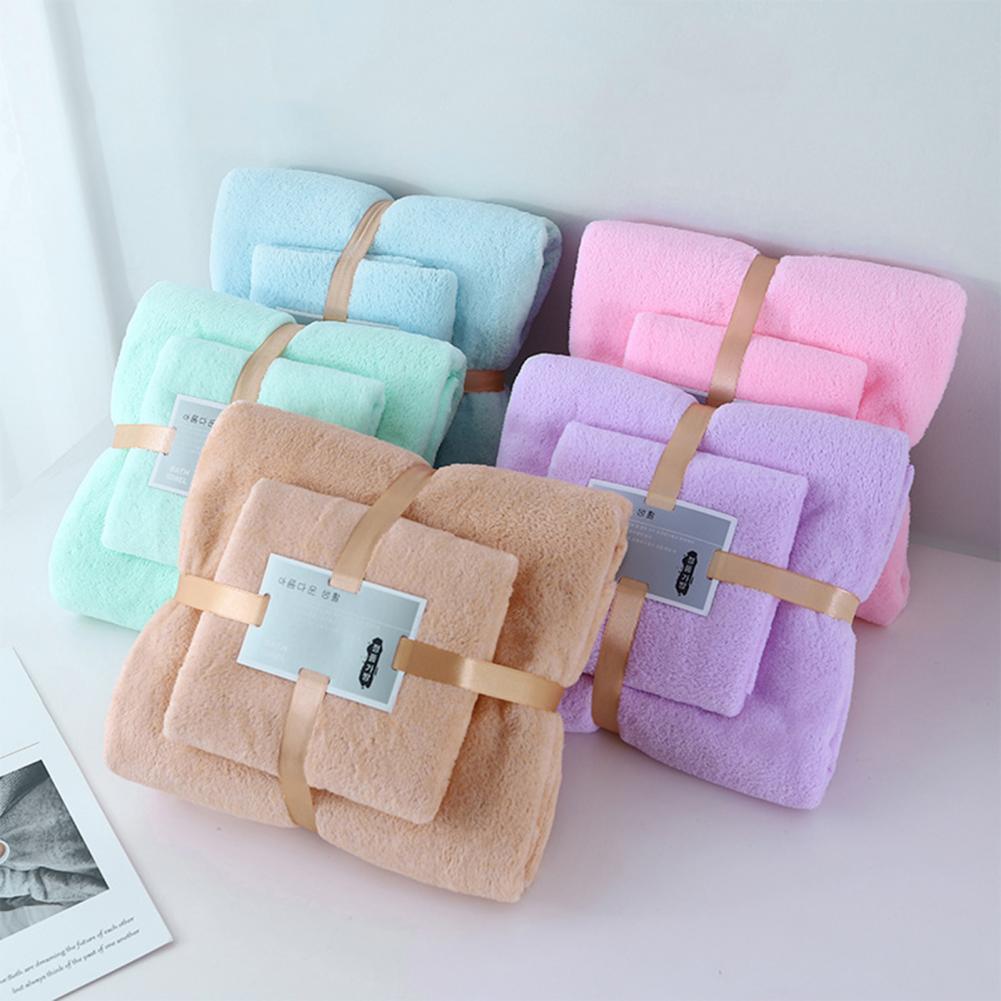 Bath Towel Set Friendly To Skin Ultra Soft Thickened Hair Drying Towel Superior Absorbency Dense Cotton Shower Towel