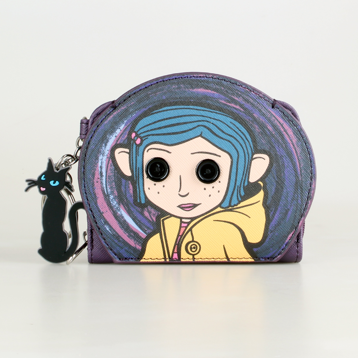 Anime cartoon women's wallet, fashionable and cute girl card holder, coin wallet with keychain: Default Title