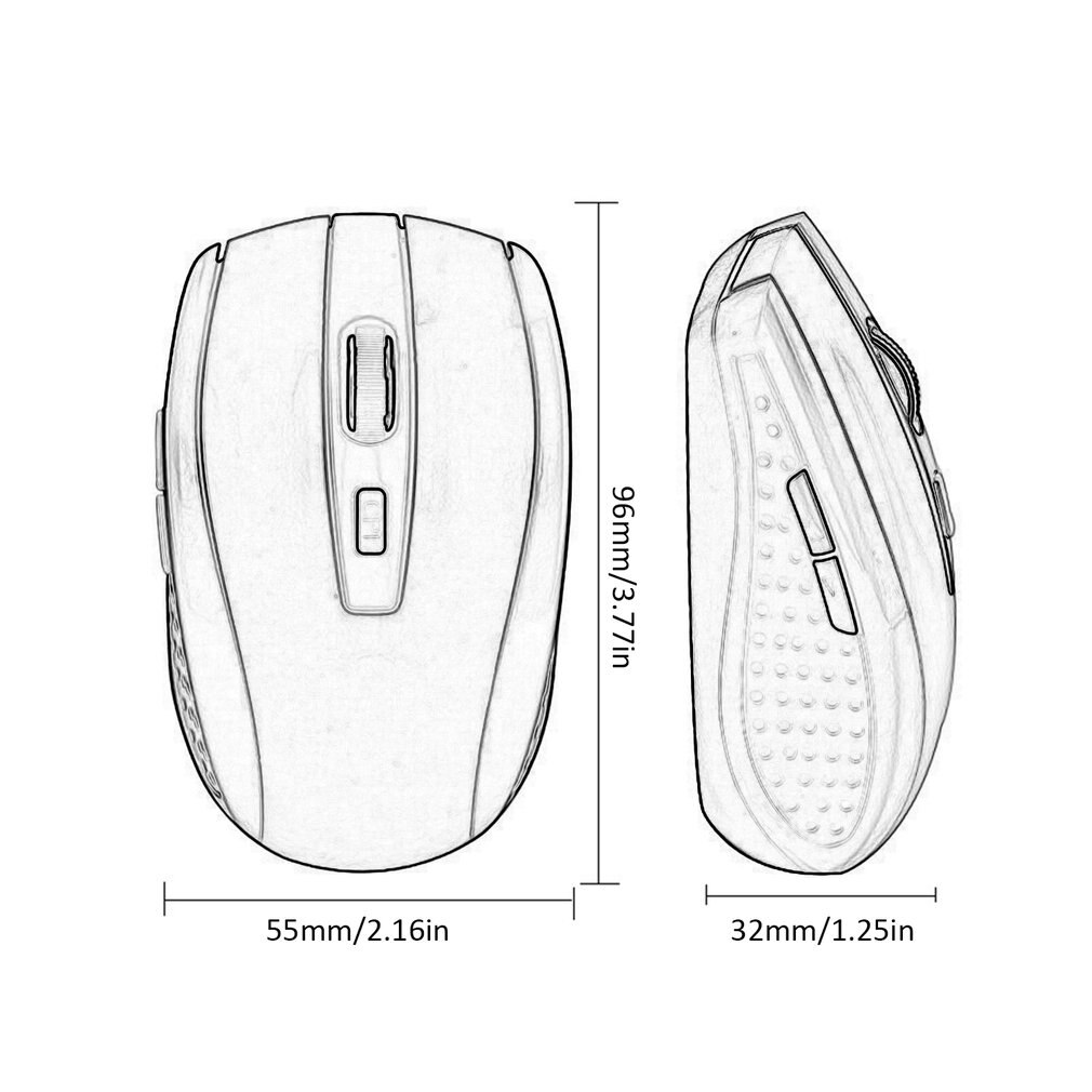 2.4G Wireless Mouse Durable Optical Computer Mouse Ergonomic Mice For Laptop Universal Computer Peripherals