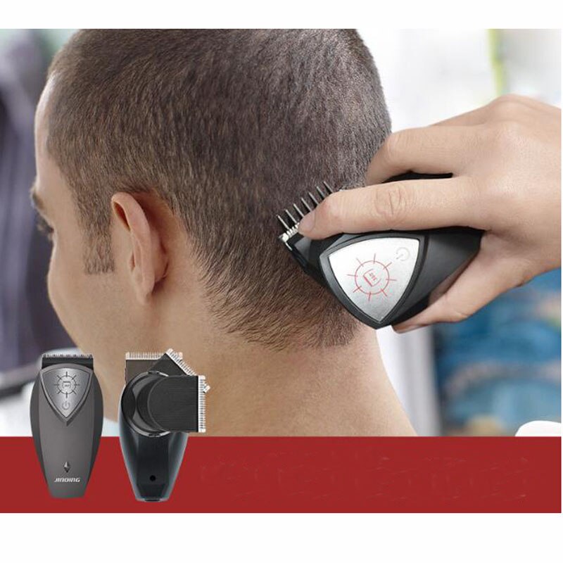 Tondeuse à cheveux électrique rechargeable, coupe-cheveux et barbe, rotative à 360 degrés, auto-assistance, chargeur USB