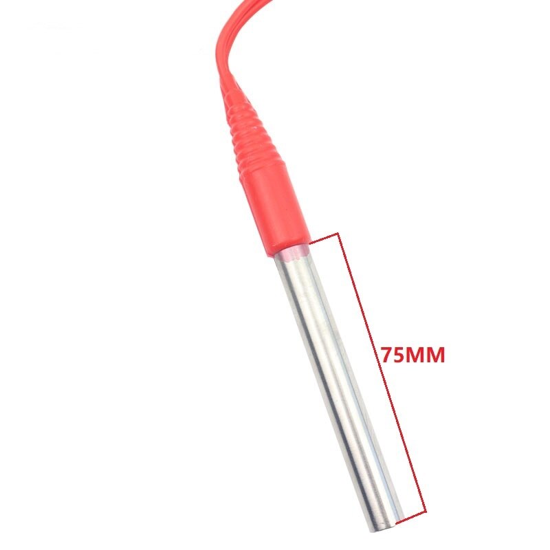 12v 24v Cartridge Heater 50w/100w with 1M Water Proof Cable 10x75mm Water Heating Element Immersion Cartridge Heater