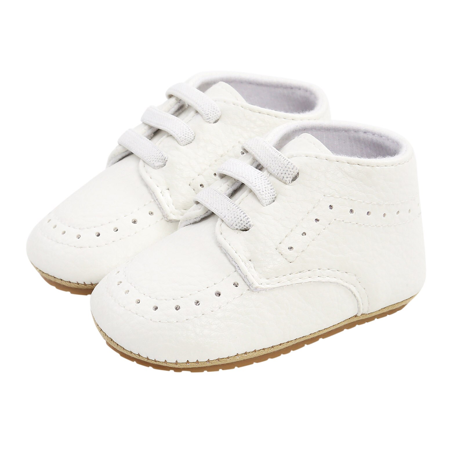 Infant Baby Shoes Boys And Girls Sneakers Soft Anti-slip Soft Sole Walker Outdoor Crib Shoes First Walkers Sneakers: White / 0-6 Months