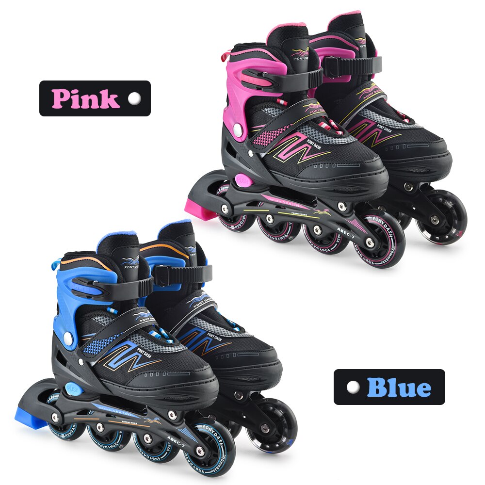 Inline Skates Adjustable with Illuminating Wheels Outdoor Roller Skates Children Tracer Adjustable Inline Skate