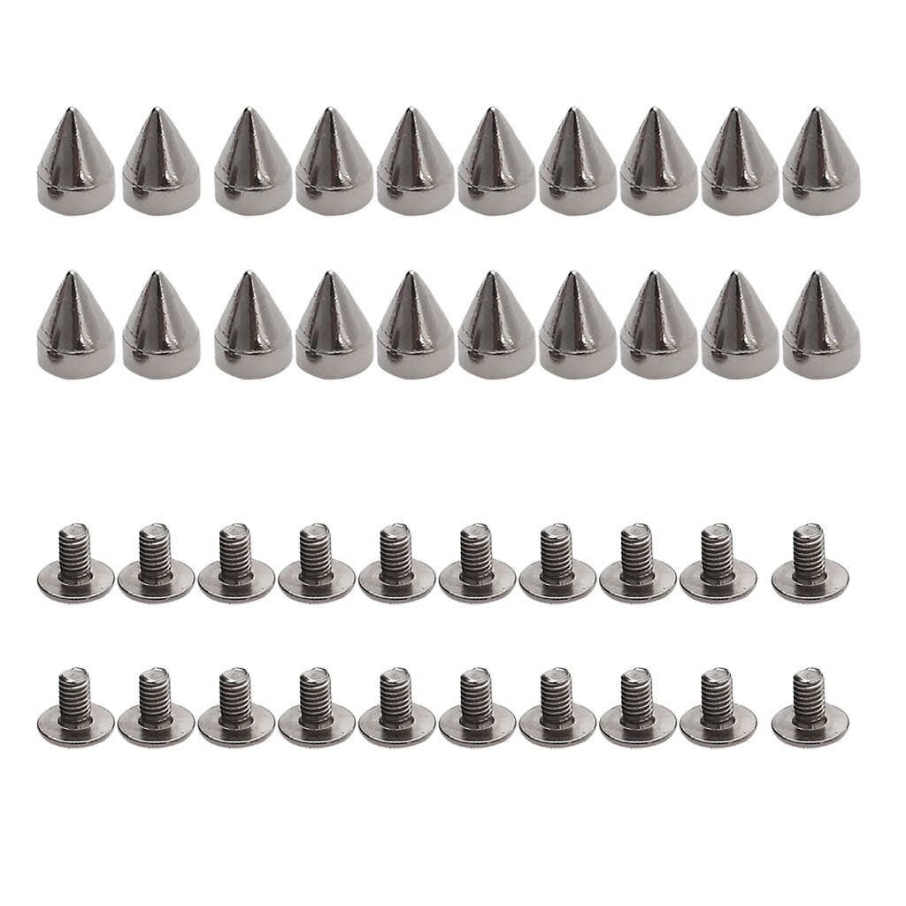 20 delar koniska spikar för diy hantverksläder
