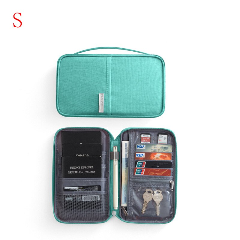 Waterproof Business card holder Passport package Credit Card ID Holders Wallets Travel Cardholder Card pack Clutch bags: blue S