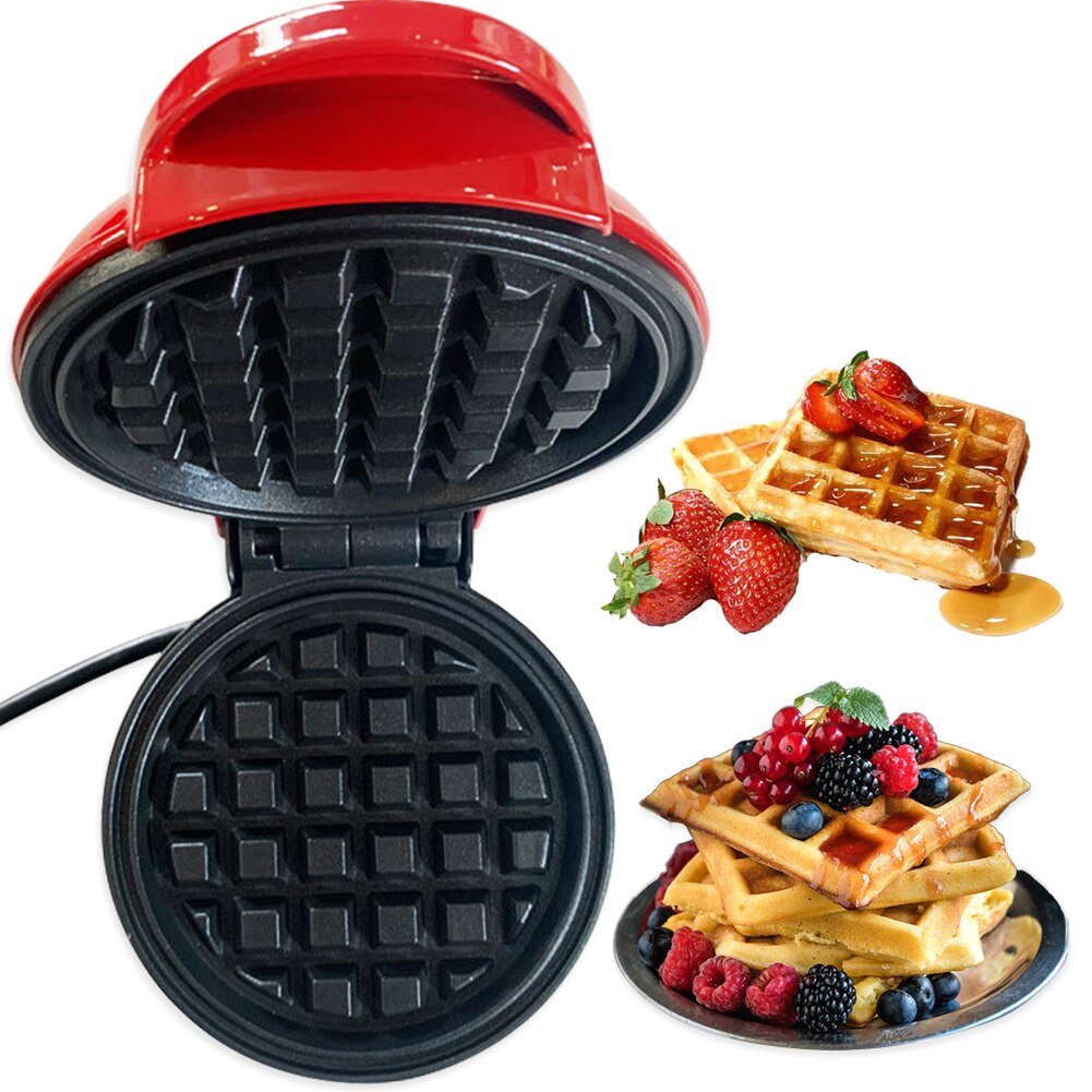Mini Electric Waffles Maker Bubble Egg Cake Oven Breakfast Waffle Machine Fried Egg Pancake Pan Eggette Machine Mini Waffle Pot