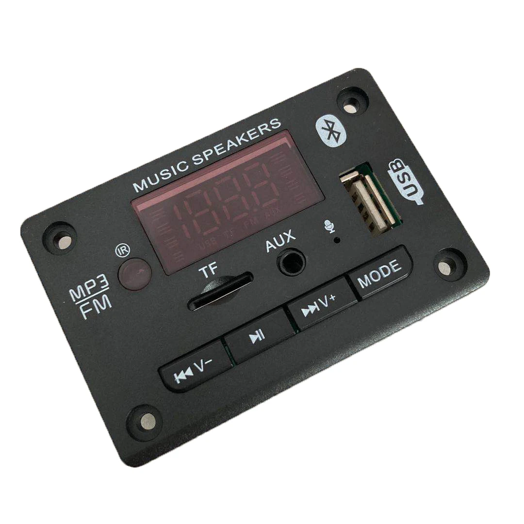 Mp3-- player decoder hands-free system , 12v 5v 5.0 car fm radio module, fm tf support, usb aux recorder