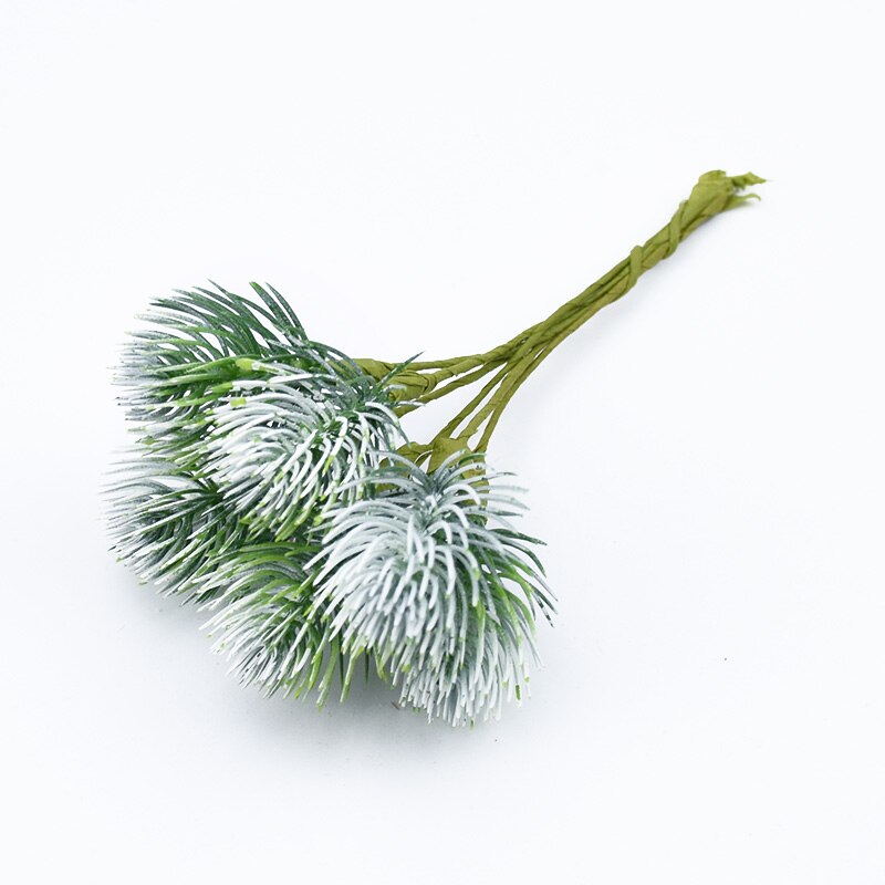 6 stk kunstige planter plastblomst til fest jul hjemmedekorasjon tilbehør scrapbooking gjør-det-selv-godteriboks
