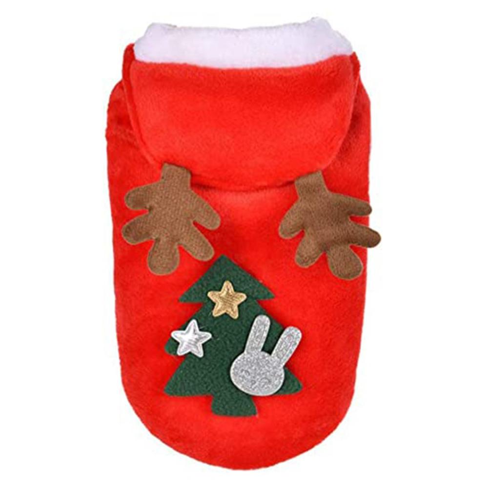 Hond Kat Kerst Outfit, Kerst Huisdier Kleding Huisdier Kerst Mantel Hond Kat Kerstkostuum Kerstman Cosplay Huisdier Hoodie Jas voor Kleine Medium Honden Katten (Klein