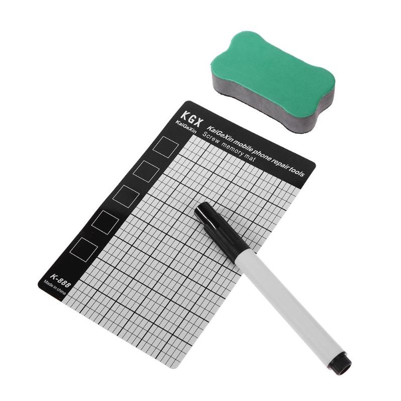 1pc k -888 magnetisk skruemåtte hukommelseskort arbejdsunderlag mobiltelefon reparationsværktøj 145 x 90mm håndflade størrelse