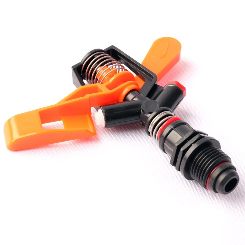 1/2 Inch 360 Degree Automatic Rotating Sprinkler Garden Water Spray Nozzle Double Nozzles Impact Sprinkler