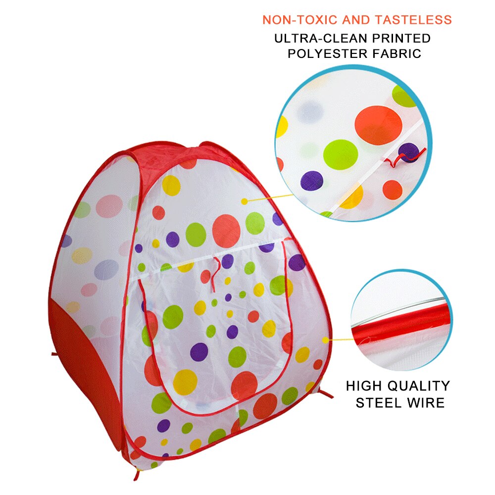 3 In 1 Children's tent Baby Wigwam Folding Tent For Kids Outdoor Ball Pool Toys Crawling Tunnel Ocean Play House Portable Tents