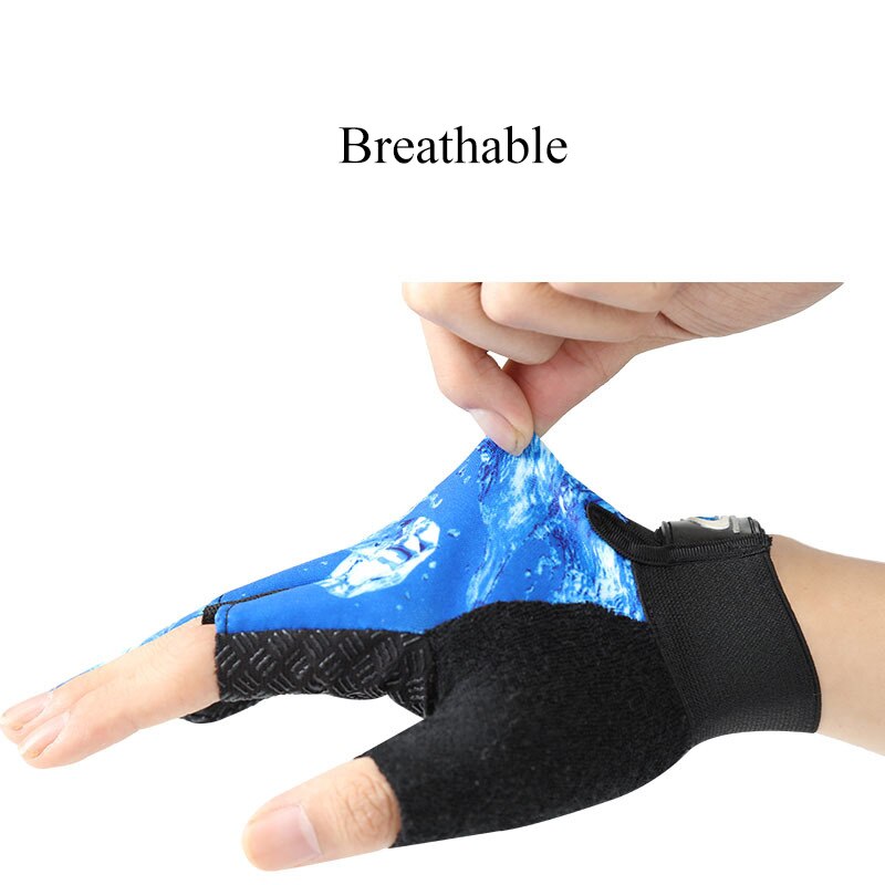 Daiwa 3 Finger schneiden Angeln Handschuhe Professionelle Angeln Schutz Handschuhe draussen Wandern Anti-Unterhose Handschuhe eins Größe