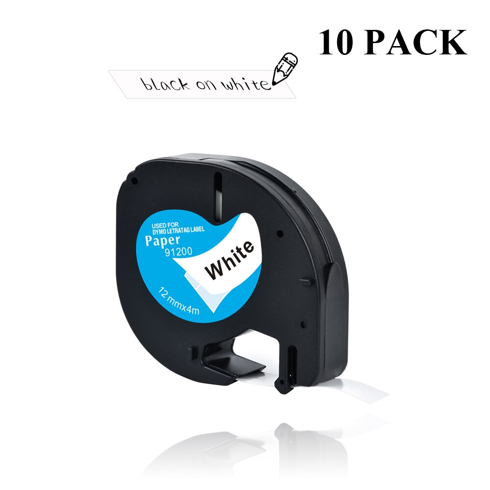 Dymo LetraTag LT-100H etichettatrice portatile stampante compatibile per Dymo LT-100H utilizzato per Dymo LT 12mm etichetta nastro con LT nastro: black on white A