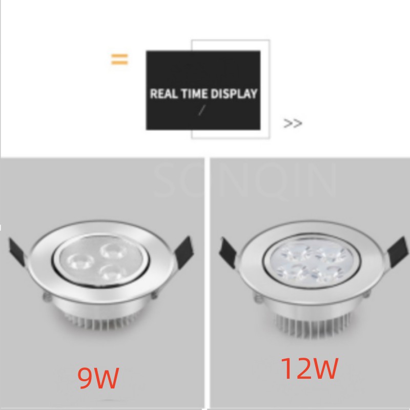 1- 10pcs/lot LED Downlight AC 220V Spot Light 5W 9W 12W 15W 18W Recessed In LED Ceiling Downlight Cold Warm White Lamp